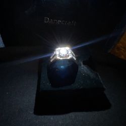 Silver Gold Mixed Diamond Ring 