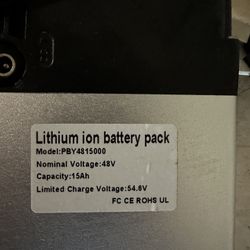 15 Mah Silverfish EBike Battery For folding Bikes