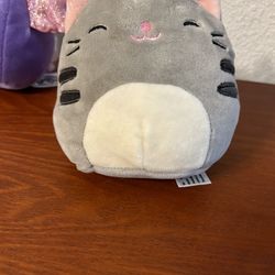 Squishmallows Kellytoy 12” Tally the Grey Tabby Cat Plush Doll Toy
