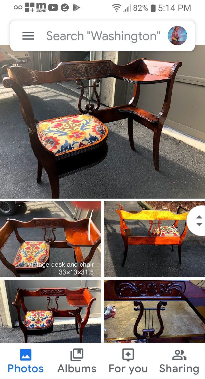  Desk & Chair Vintage 