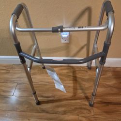 Adult Walker One Button Folding Walker