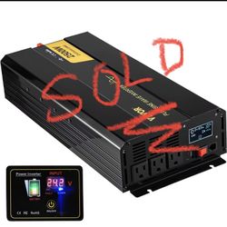 2500W (5000w peak) Pure Sine Wave Inverter 24v  DC to 120v AC - SOLD 