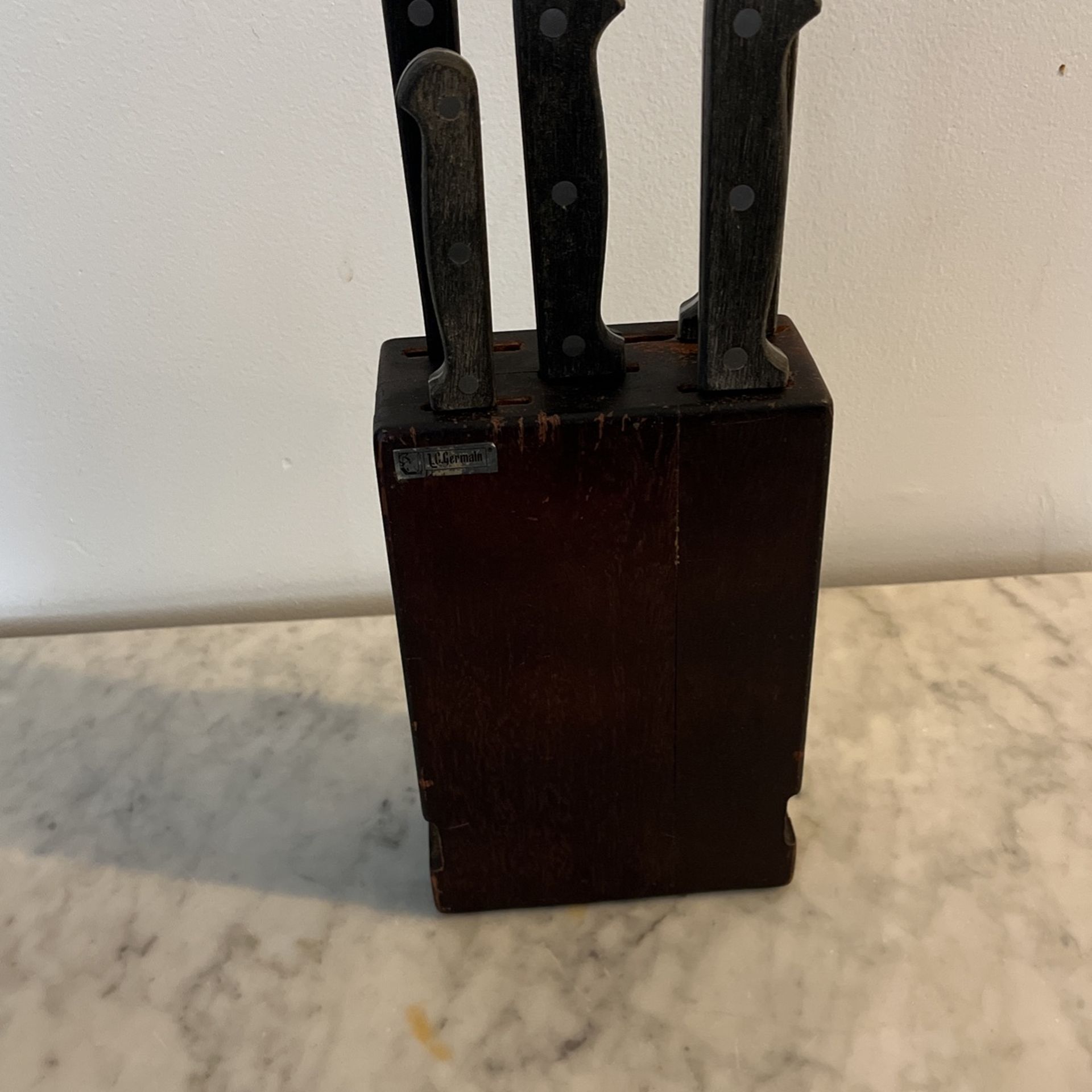 L.C GERMAIN VINTAGE Kitchen Knife Set With Block