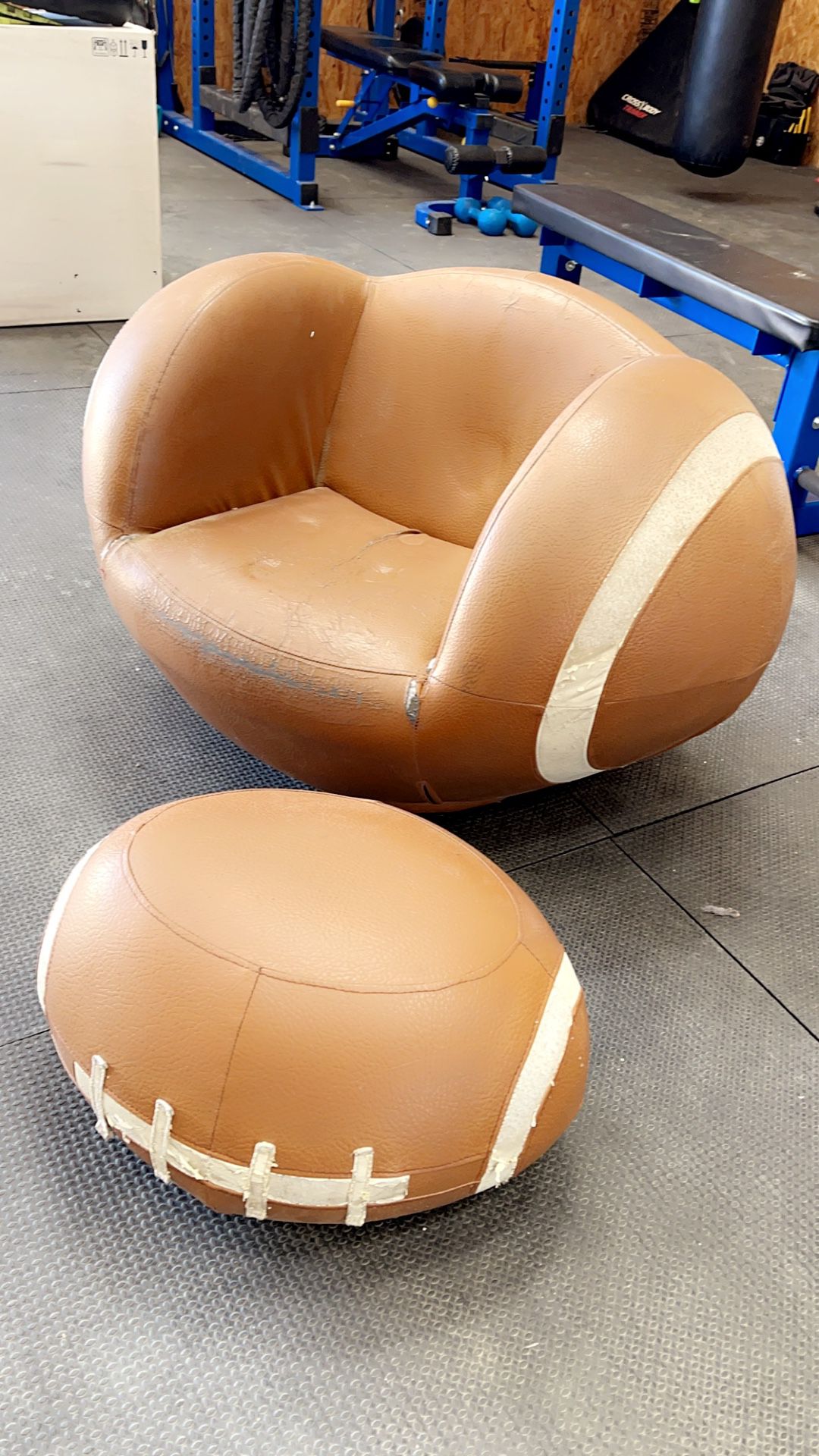 Football Chair And Foot Stool