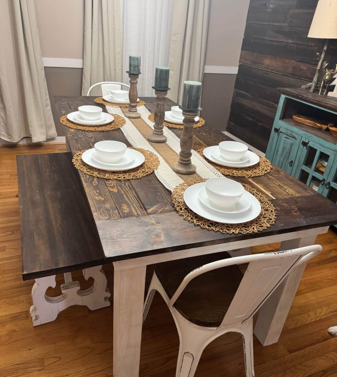 Beautiful Real Wood Dining Room Table