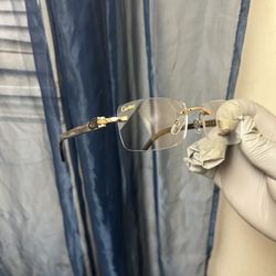 Cartier Black Buffalo horns CT0049O Eyeglasses/ Clear Lens / 140MM