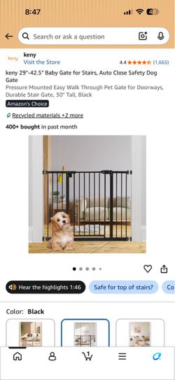 Baby gate pet gate