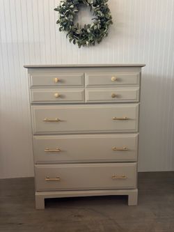 Refinished Vintage Solid Wood Chest of Drawers