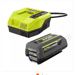 Ryobi 40V Lithium-Ion 4.0 Ah Battery and Fast Charger Kit