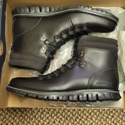 Cole Haan Men's ZeroGrand Hiker Boot Black Leather Style C30403

