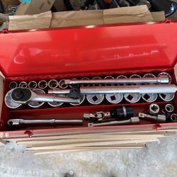 Genius Tools 3/4” Drive 27 Pc Socket Wrench Set SAE – Heavy Duty w/ Case