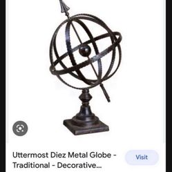 Uttermost Diez Metal Globe Beautiful Table Decor Paid $140 