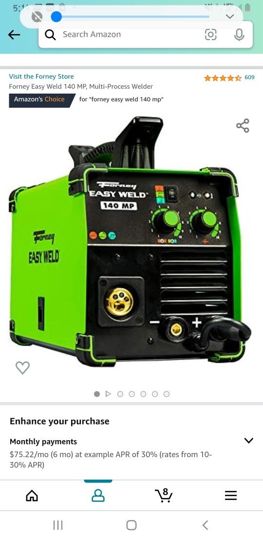 Forney Easy Weld 140 MP, Multi-Process Welder