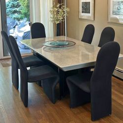 Contemporary Dining table and 6 chairs