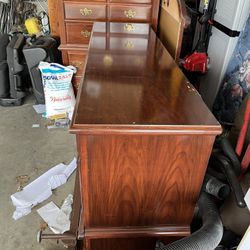 Long Dresser and Mirror-   The Dresser is 32 inches high x 64 inches long x 18 inc