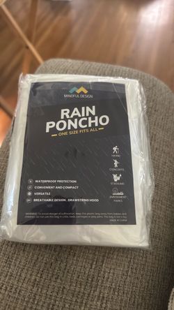 Mindful Design Rain Poncho One Size Fits All￼
