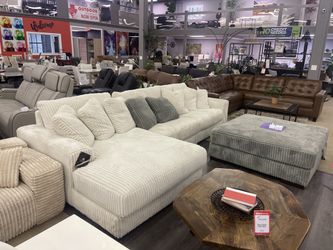 Corduroy 3-piece Chaise Sectional