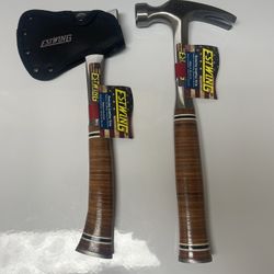 Estwing Hammer & Axe W/ Handmade Leather Handles