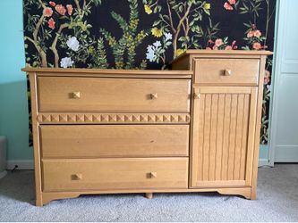 Morigeau-Lepine honey wood changing table/dresser