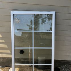 Vinyl windows with grid white colonial modern farmhouse