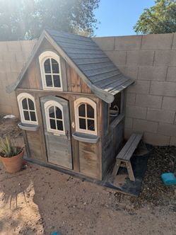 Outdoor Wooden Kids Playhouse