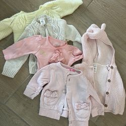 Baby Girl Sweaters Size 0-6 Months