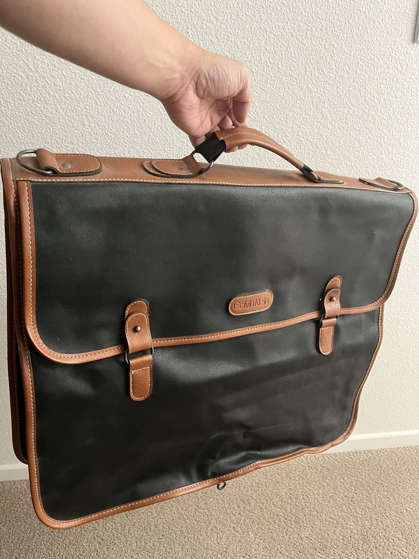 Calvin Klein Leather Garment Bag