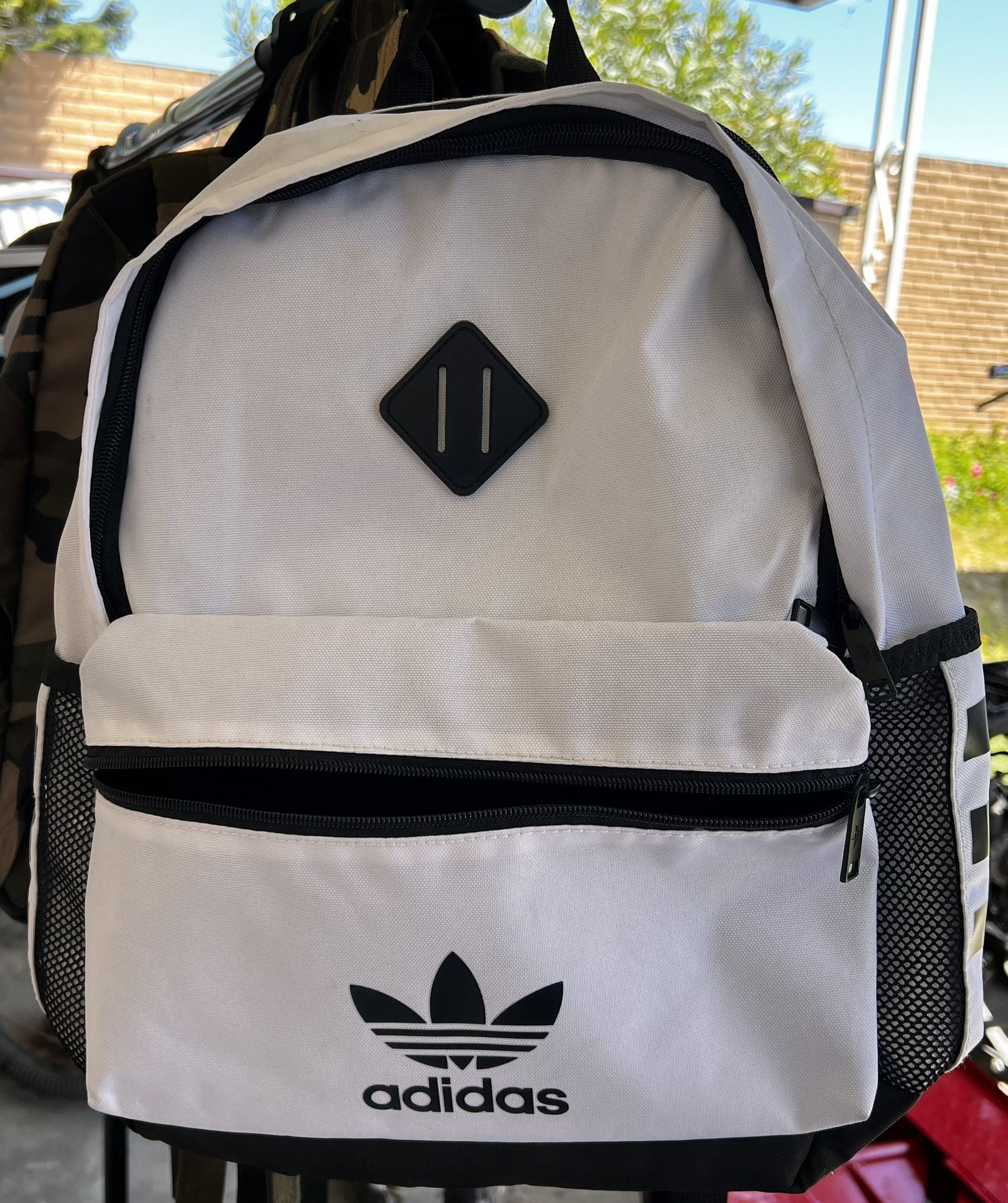 White Adidas Backpack In Awesome Condition 