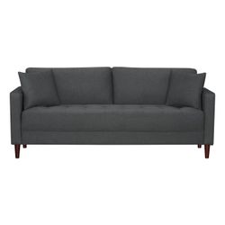 Brand new gray linen sofa (73 x 30 x 32.5H)