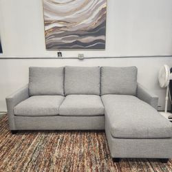 Want Quality? Brand New Byers Market Heather Grey Chaise Sofa (Tax included)