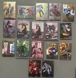 Marvel Masterpieces Preliminary Art Metal Universe Trading Card Lot