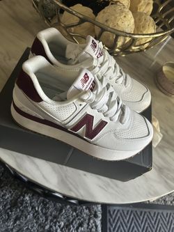 White And burgundy New Balance