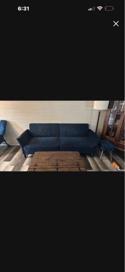 Free blue futon I do have a chair that matches with it