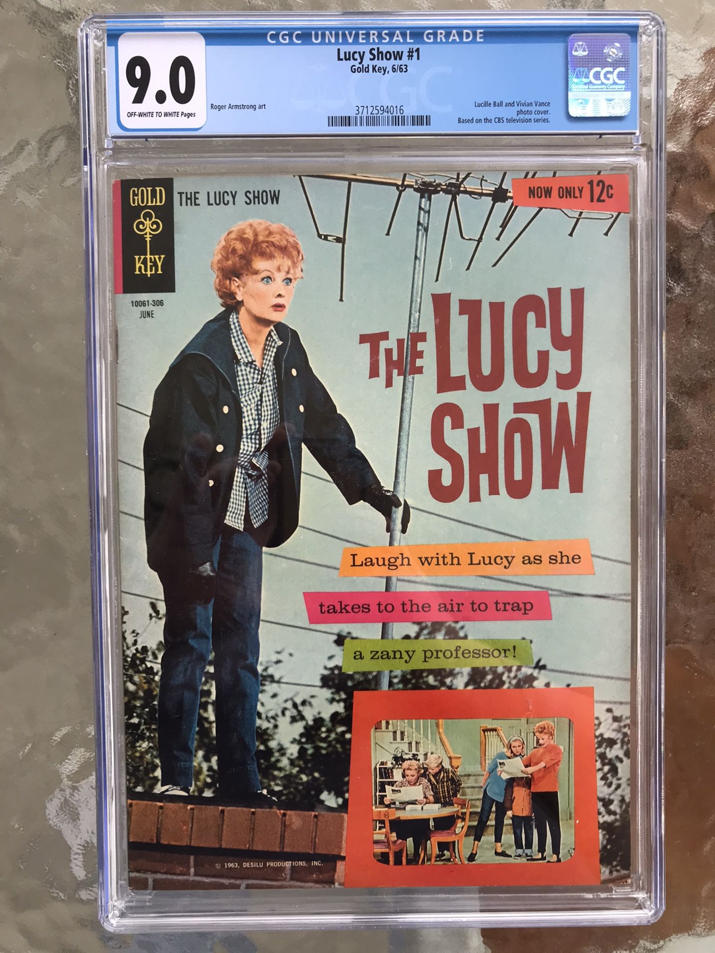 The Lucy Show #1 (1963) CGC 9.0 — O/w to White Pages; Lucille Ball Photo Cover