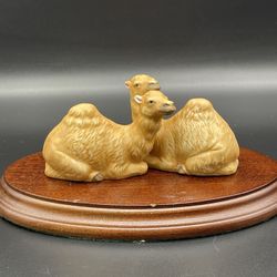 1980s Franklin Mint Noah’s Ark Camel Salt and Pepper Shakers 