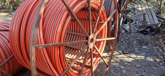 Fiveroptic  pipe  1/14 2. Inch...different  size reels  new