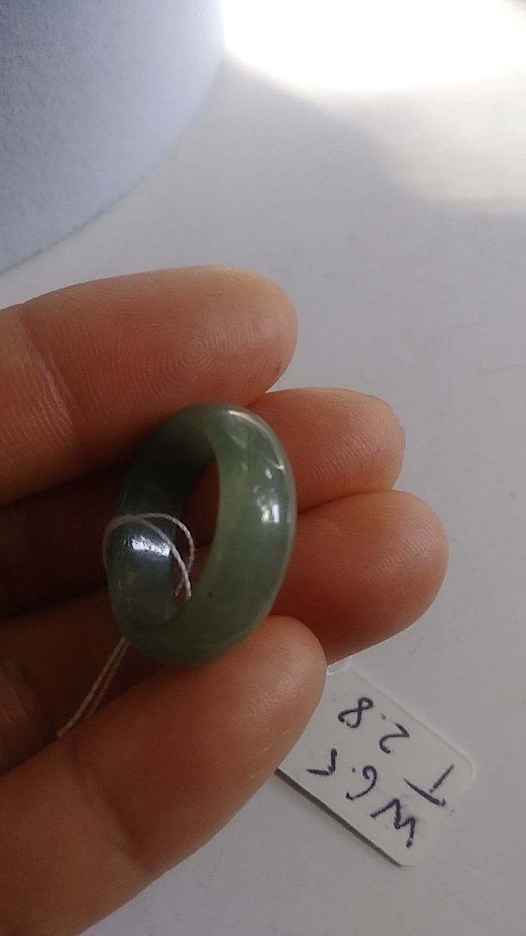 (3) size 7 17mm fengshui lucky genuine green Burma jade jadeist ring