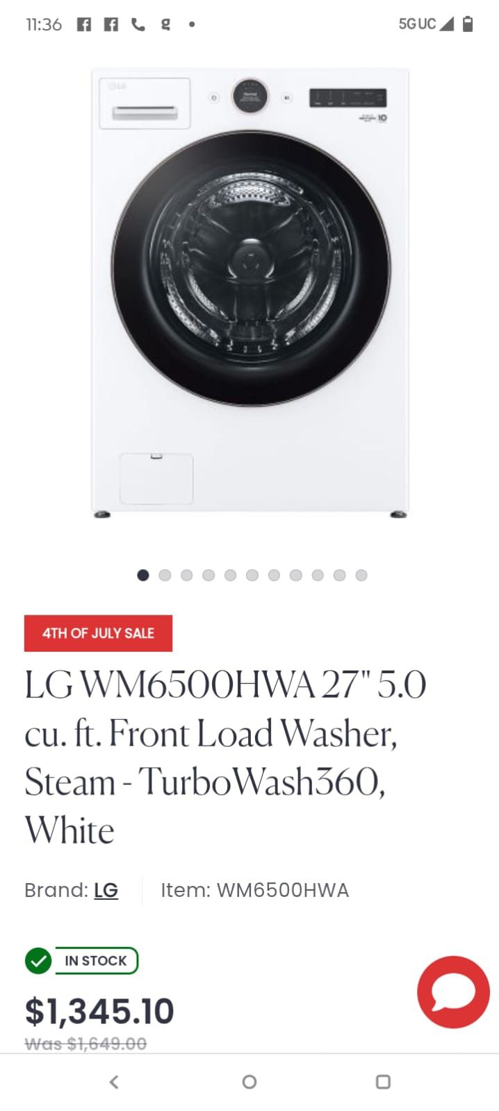 LG washer and dryer