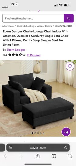 Chaise Lounge Chair W/ottoman