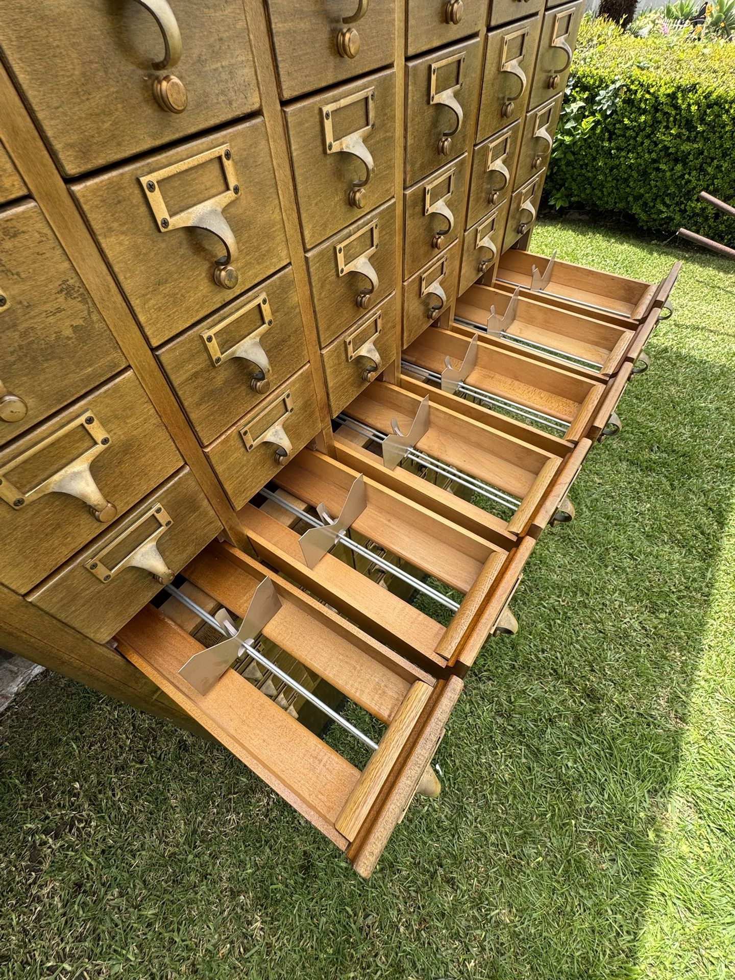 RARE! Gaylord Bros Inc Vintage 60 Drawer Library Card Catalog for