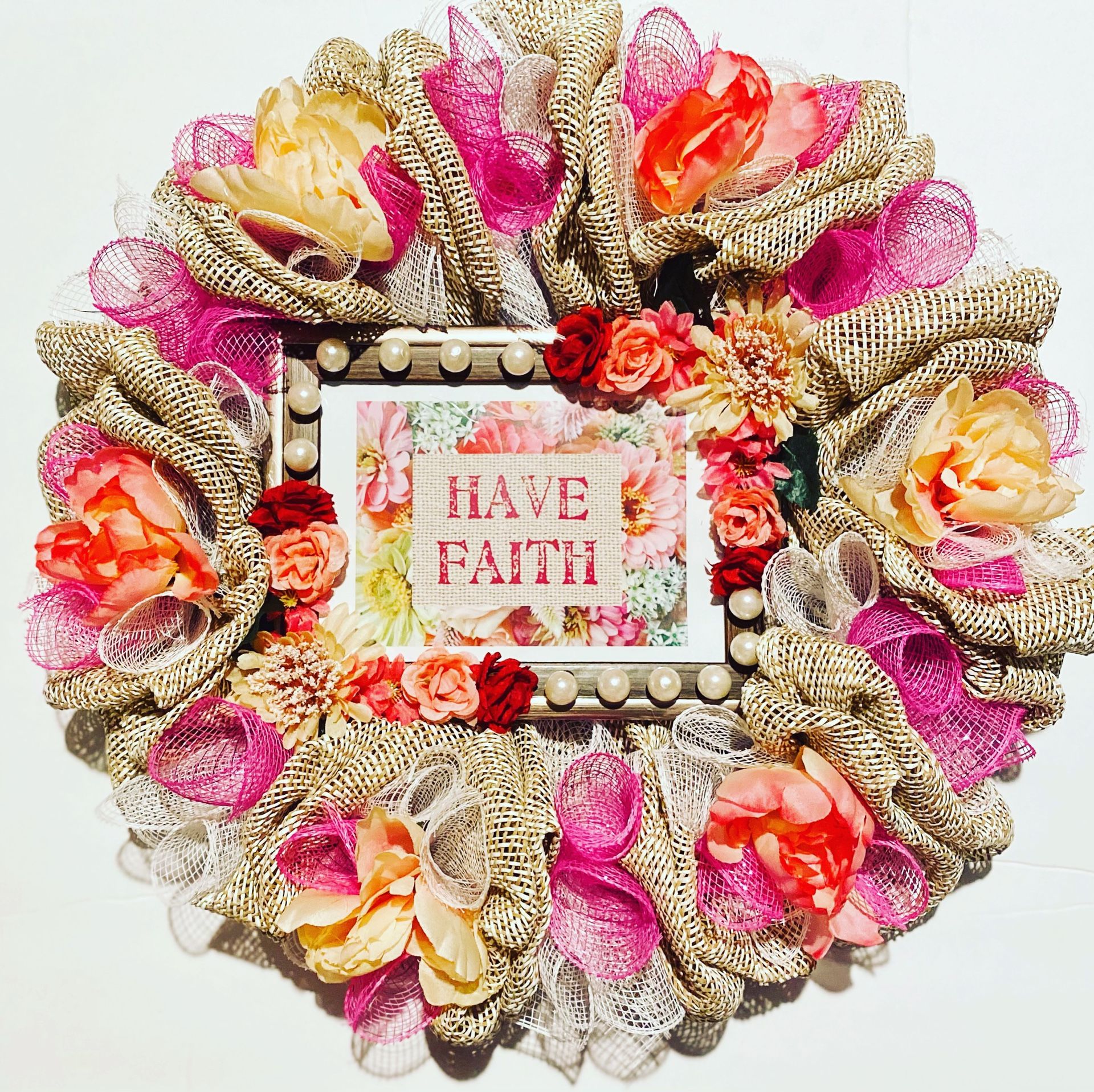 Floral inspirational wreath