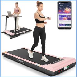 ANCHEER Walking Pad Under Desk Treadmill for Home Office with App Control 2.5 HP Compact Electric Treadmills with Remote Control,300lbs Weight Capacit