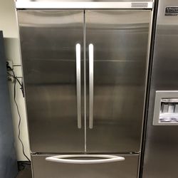 Kitchen Aid 42” Stainless Steel French Door Built In Refrigerator 