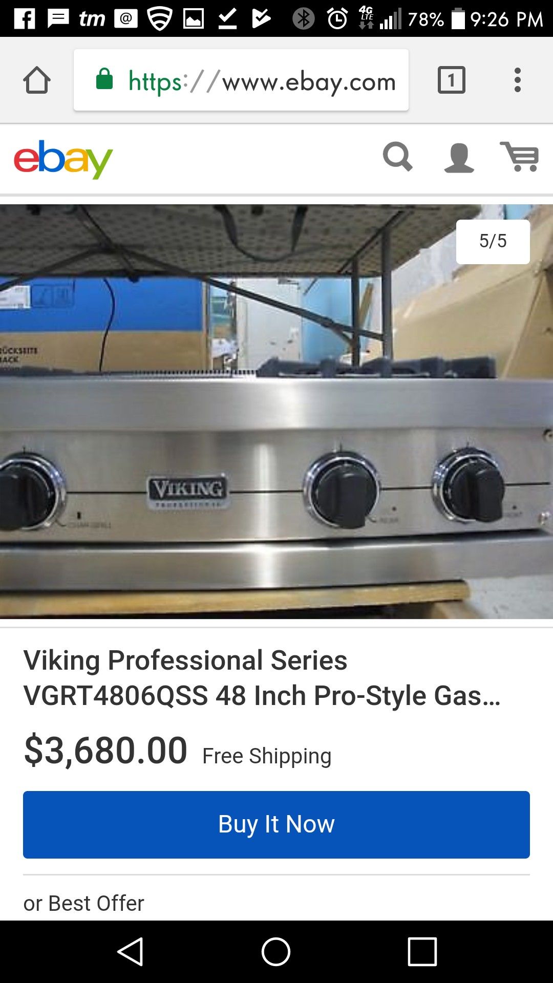 Best Viking 48 Gas Cooktop With Grill And Griddle Excellent And Clean  Condition for sale in Roseville, California for 2024