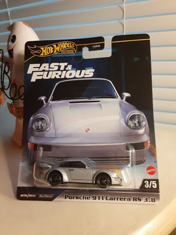 Hot Wheels Premium 2024 Fast & Furious Silver Porsche 911 Carrera RS 3.8 Real Riders Diecast toy car 1:64 scale $5 Firm