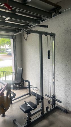 Lat Pull Down Machine Multifunction Low Row Bar Cable Fitness Body Workout Gym