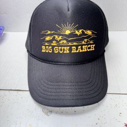 Big Sun Ranch Trucker Hat Urban Outfitters Black Adjustable