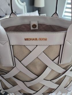Michael Kors Woven Leather Tote Bag