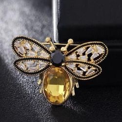 Yellow Bee Brooch