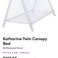 TWO TWIN CANOPY BEDS